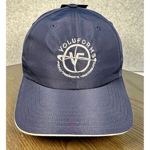 Adidas Golf Hat Cap Blue Strap Back Adjustable Voluforms Printing Logo New